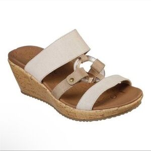 SKECHERS Women’s Nut Beverlee Sail Away Wedge Z19116* Sandals Size 9 NEW